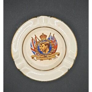 1939 King George VI & Queen Elizabeth II ASHTRAY, Royal Visit To Canada